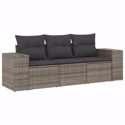 VidaXL 3222269, Gris foncé, Rotin, Verre trempé, 110 kg, Adultes et enfants, 550 mm, 550 mm
