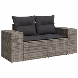 VidaXL 3222269 banc de jardin Rotin, Verre trempé