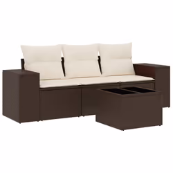 VidaXL 3222272, Crème, Rotin, Verre trempé, 110 kg, Adultes et enfants, 550 mm, 550 mm