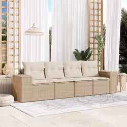 VidaXL 3222277 banc de jardin Rotin, Acier