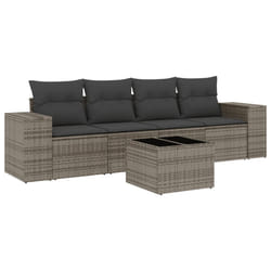 VidaXL 3222279 banc de jardin Rotin, Acier