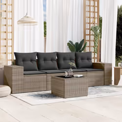 VidaXL 3222279 banc de jardin Rotin, Acier