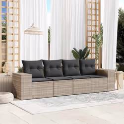 VidaXL 3222281 banc de jardin Rotin, Acier