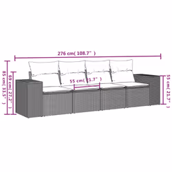 VidaXL 3222285 banc de jardin Rotin, Verre trempé - Vue supplémentaire 6