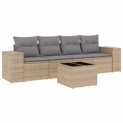 VidaXL 3222288, Gris clair, Rotin, Verre trempé, 110 kg, Adultes et enfants, 550 mm, 550 mm