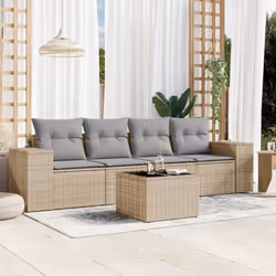 VidaXL 3222288 banc de jardin Rotin, Verre trempé