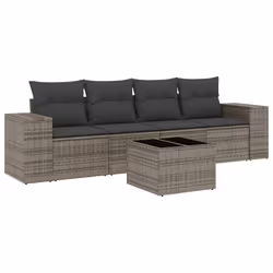 VidaXL 3222289, Gris foncé, Rotin, Verre trempé, 110 kg, Adultes et enfants, 550 mm, 550 mm