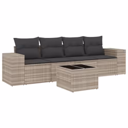 VidaXL 3222291, Gris foncé, Rotin, Verre trempé, 110 kg, Adultes et enfants, 550 mm, 550 mm