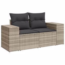 VidaXL 3222291 banc de jardin Rotin, Verre trempé - Vue supplémentaire 5