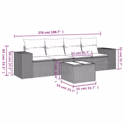 VidaXL 3222291 banc de jardin Rotin, Verre trempé - Vue supplémentaire 8