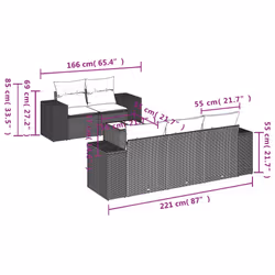 VidaXL 3222294 banc de jardin Rotin, Verre trempé - Vue supplémentaire 7