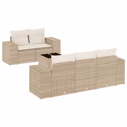 VidaXL 3222297, Crème, Rotin, Verre trempé, 110 kg, Adultes et enfants, 550 mm, 550 mm