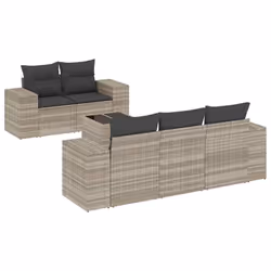 VidaXL 3222301, Gris foncé, Rotin, Verre trempé, 110 kg, Adultes et enfants, 550 mm, 550 mm