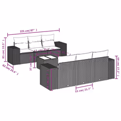 VidaXL 3222307 banc de jardin Rotin, Verre trempé - Vue supplémentaire 7