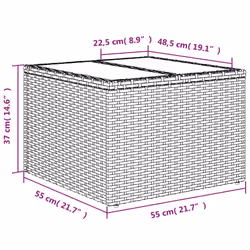 VidaXL 3222307 banc de jardin Rotin, Verre trempé - Vue supplémentaire 8