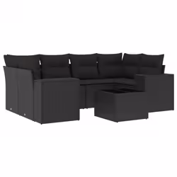 VidaXL 3222314, Noir, Rotin, Verre trempé, 110 kg, Adultes et enfants, 550 mm, 550 mm