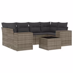 VidaXL 3222319, Gris foncé, Rotin, Verre trempé, 110 kg, Adultes et enfants, 550 mm, 550 mm