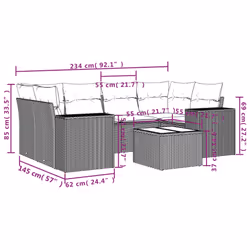 VidaXL 3222319 banc de jardin Rotin, Verre trempé - Vue supplémentaire 8