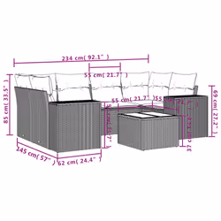 VidaXL 3222322 banc de jardin Rotin, Verre trempé - Vue supplémentaire 8