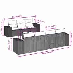 VidaXL 3222324 banc de jardin Rotin, Verre trempé - Vue supplémentaire 7