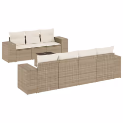 VidaXL 3222327, Crème, Rotin, Verre trempé, 110 kg, Adultes et enfants, 550 mm, 550 mm