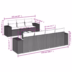 VidaXL 3222328 banc de jardin Rotin, Verre trempé - Vue supplémentaire 7
