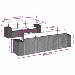 VidaXL 3222331 banc de jardin Rotin, Verre trempé - Vue supplémentaire 7