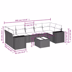 VidaXL 3222338 banc de jardin Rotin, Verre trempé - Vue supplémentaire 8