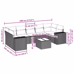 VidaXL 3222341 banc de jardin Rotin, Verre trempé - Vue supplémentaire 8