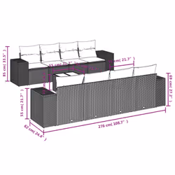VidaXL 3222344 banc de jardin Rotin, Verre trempé - Vue supplémentaire 7