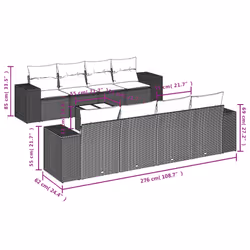 VidaXL 3222347 banc de jardin Rotin, Verre trempé - Vue supplémentaire 7