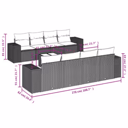 VidaXL 3222349 banc de jardin Rotin, Verre trempé - Vue supplémentaire 7