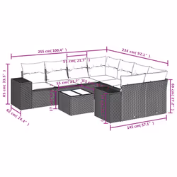 VidaXL 3222354 banc de jardin Rotin, Verre trempé - Vue supplémentaire 8