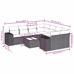 VidaXL 3222359 banc de jardin Rotin, Verre trempé - Vue supplémentaire 8