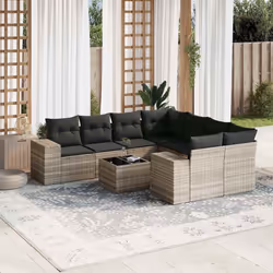 VidaXL 3222361 banc de jardin Rotin, Verre trempé
