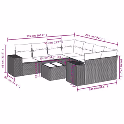 VidaXL 3222361 banc de jardin Rotin, Verre trempé - Vue supplémentaire 8