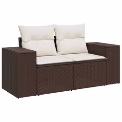 VidaXL 3222362 banc de jardin Rotin, Verre trempé