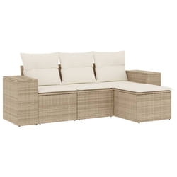 VidaXL 3222467 banc de jardin Rotin, Acier