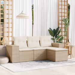 VidaXL 3222467 banc de jardin Rotin, Acier