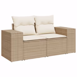VidaXL 3222467 banc de jardin Rotin, Acier