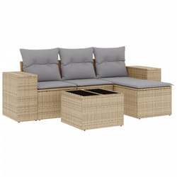 VidaXL 3222468 banc de jardin Rotin, Acier