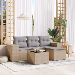 VidaXL 3222468 banc de jardin Rotin, Acier
