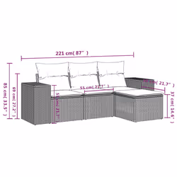 VidaXL 3222471 banc de jardin Rotin, Acier - Vue supplémentaire 7
