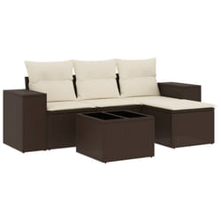 VidaXL 3222472 banc de jardin Rotin, Acier