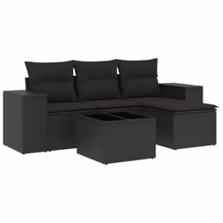 VidaXL 3222474, Noir, Rotin, Verre trempé, 110 kg, Adultes et enfants, 550 mm, 550 mm