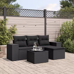VidaXL 3222474 banc de jardin Rotin, Verre trempé