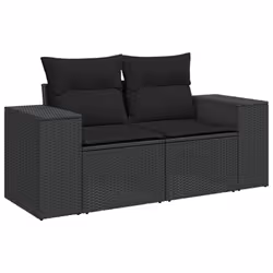 VidaXL 3222474 banc de jardin Rotin, Verre trempé