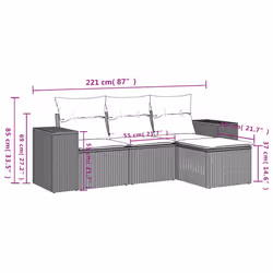 VidaXL 3222475 banc de jardin Rotin, Verre trempé - Vue supplémentaire 7