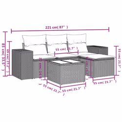 VidaXL 3222478 banc de jardin Rotin, Verre trempé - Vue supplémentaire 8