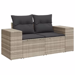 VidaXL 3222481 banc de jardin Rotin, Verre trempé